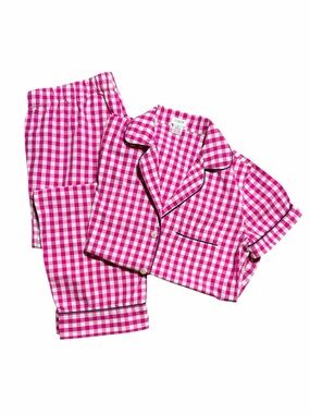 J. Crew Pink Gingham Cotton Pajama Set Size Small